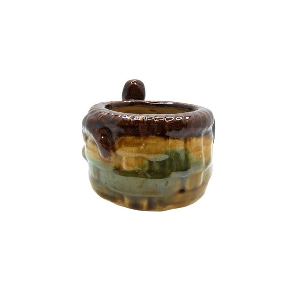 Vintage Hand Crafted Pottery Signed Majolica Glazed Turtle Planter - Picture 5 of 8